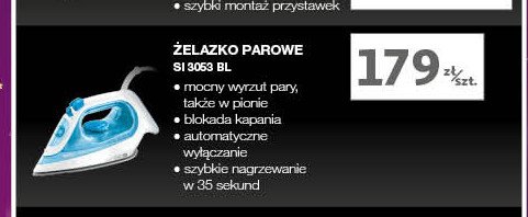 Żelazko parowe texstyle 3 si3053bl Braun promocja w Auchan