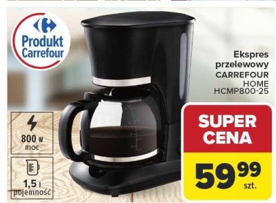 Ekspres przelewowy HCMP800-25 Carrefour Home promocja w Carrefour