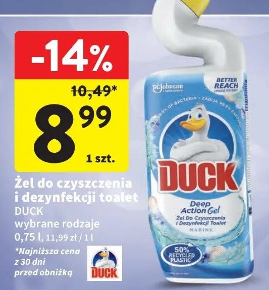 Żel do wc marine Duck deep action gel promocja