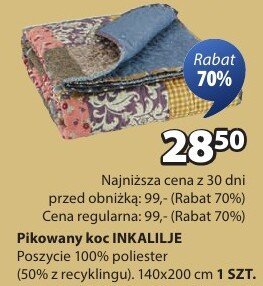 Pikowany koc INKALILIE promocja w Jysk