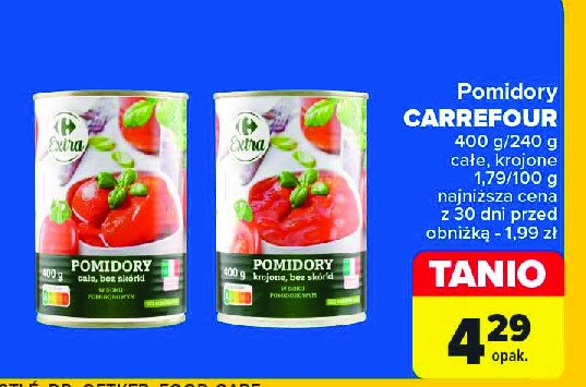 Pomidory krojone Carrefour promocja w Carrefour
