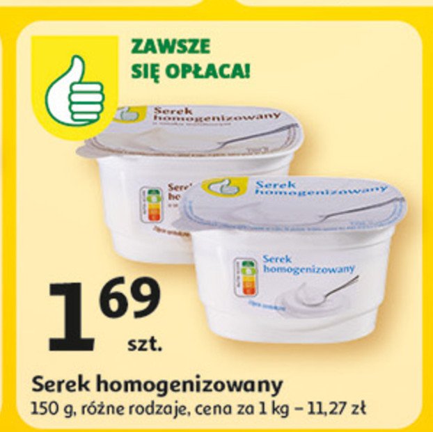 Serek naturalny Podniesiony kciuk promocja w Auchan