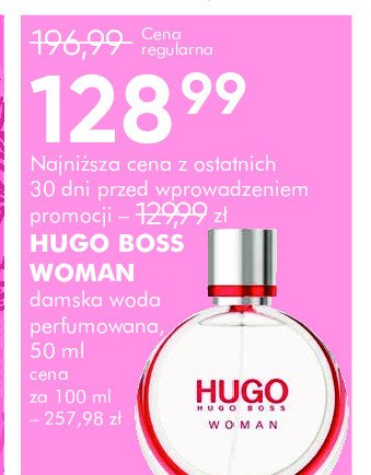 Woda perfumowana Hugo boss woman Boss by hugo boss promocja