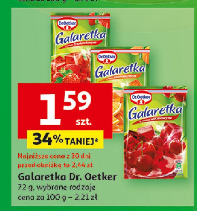 Galaretka wiśniowa Dr. oetker promocja w Auchan