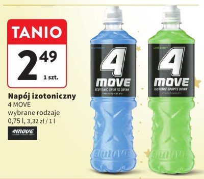 Napój izotoniczny 4 Move wybrane rodzaje 0,75 l promocja w Intermarche