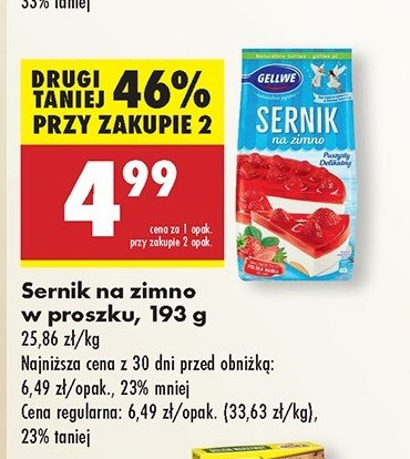 Sernik na zimno Gellwe promocja w Biedronka