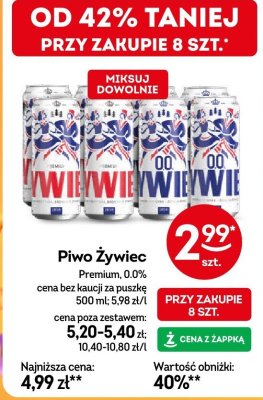 Piwo Żywiec Premium 0,0% promocja w Żabka