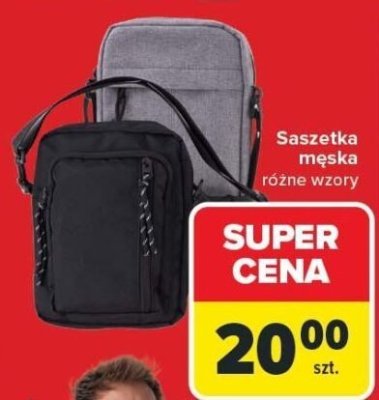 Saszetka męska różne wzory Carrefour promocja w Carrefour