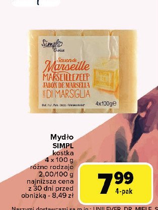 Mydło marsylskie Simply promocja w Carrefour