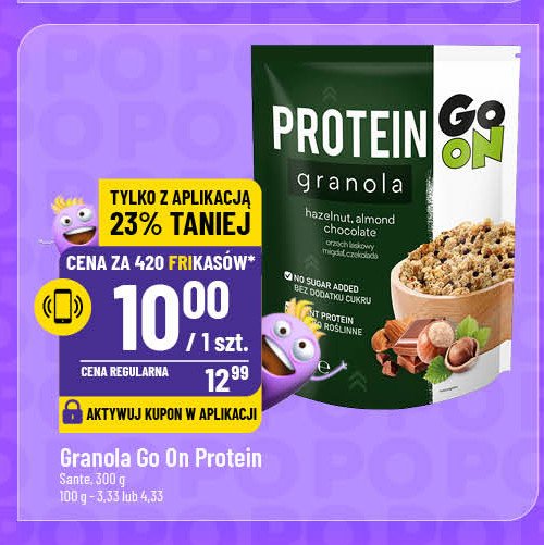 Granola czekoladowa z orzechami Sante go on! protein promocja