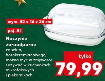 Naczynie żaroodporne wym. 42 x 16 x 26 cm poj. 8 l promocja w Kaufland