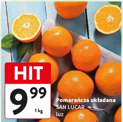 Pomarańcza układana SAN LUCAR luz promocja w Intermarche