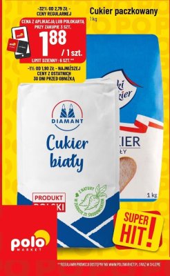 Cukier paczkowany 1 kg promocja w POLOmarket