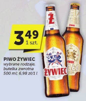 Piwo Żywiec wybrane rodzaje, butelka zwrotna 500 ml promocja w ABC