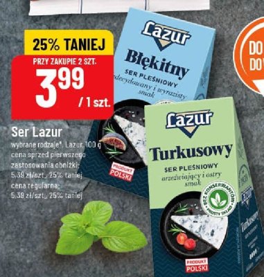 Ser Lazur wybrane rodzaje promocja w POLOmarket