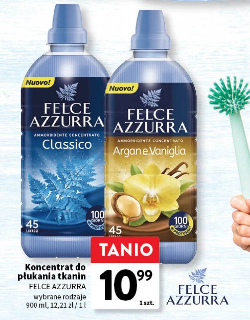 Płyn do płukania argan e vaniglia Felce azzurra promocja w Intermarche