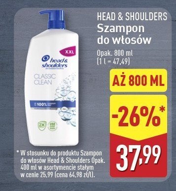 Szampon do w艂os贸w classic clean Head&shoulders promocja