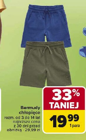 Bermudy chłopięce 3-14 lat promocja w Carrefour