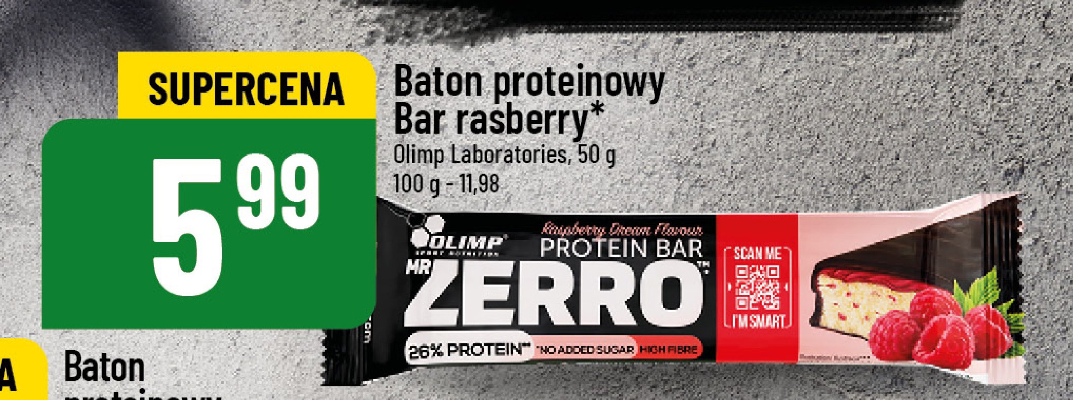 Baton proteinowy z malinami i czekoladą Olimp sport nutrition mr zerro promocja