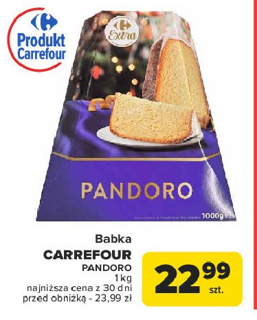 Babka pandoro Carrefour extra promocja