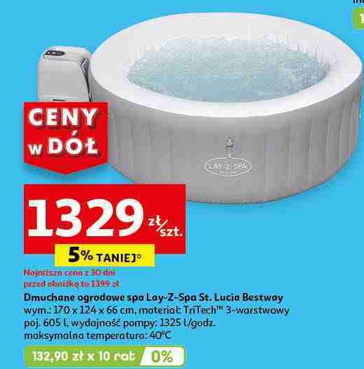 Basen jacuzzi st. lucia 170 x 66 cm LAY-Z-SPA promocja