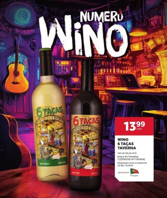 Wino 6 TAÇAS TAVERNA czerwone wytrawne 750 ml promocja w Stokrotka