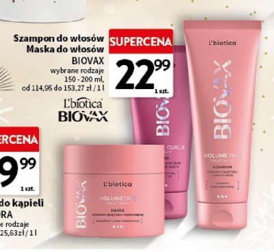 Szampon do włosów / Maska do włosów BIOVAX promocja w Intermarche