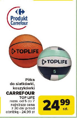 Piłka do siatkówki TOP LIFE promocja w Carrefour