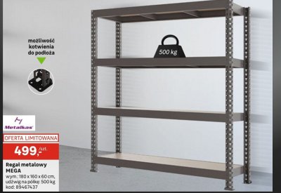 Regał metalowy MEGA promocja w Leroy Merlin