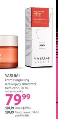Krem z agnielin redukujący zmarszczki mimiczne YASUMI promocja w Hebe