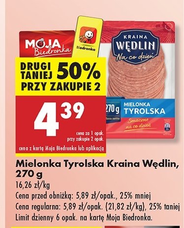 Mielonka tyrolska Kraina wędlin promocja w Biedronka