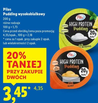 Pudding wysokobiałkowy promocja w Lidl