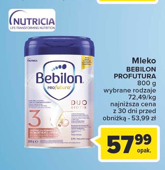 Mleko duo biotik 3 Bebilon profutura promocja