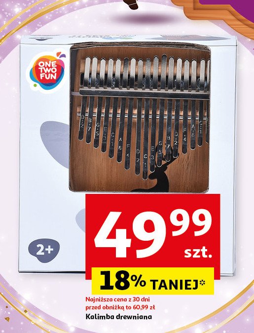 Kalimba drewniana One two fun promocja w Auchan