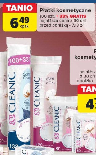 Płatki kosmetyczne soft&comfort okrągłe Cleanic promocja