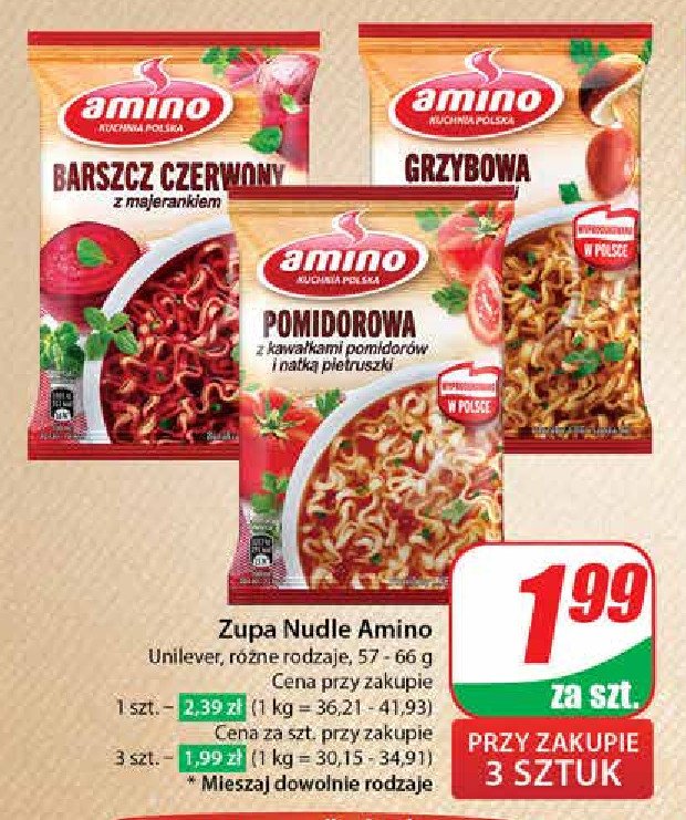 Zupa grzybowa Amino promocja