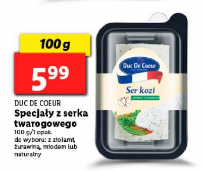 Ser kozi z ziołami i czosnkiem Duc de coeur promocja