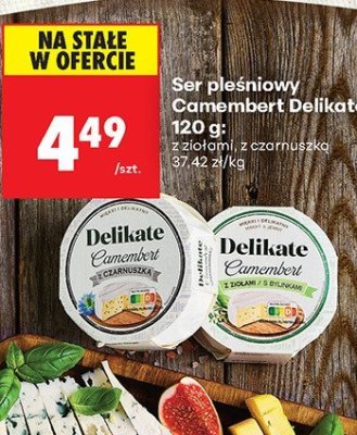 Ser pleśniowy Camembert z czarnuszką, 120 g promocja w Biedronka