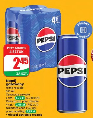 Napój gazowany różne rodzaje promocja w Dino