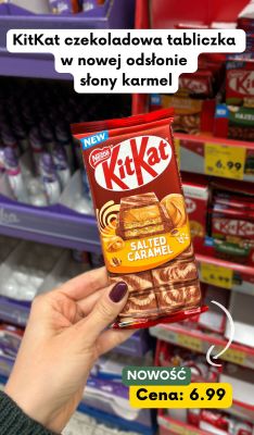 Tabliczka czekolada KitKat Salted Caramel promocja w Kaufland