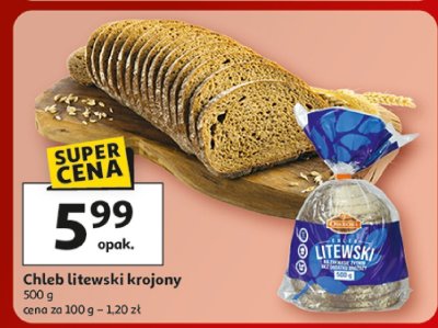 Chleb litewski krojony promocja w Auchan