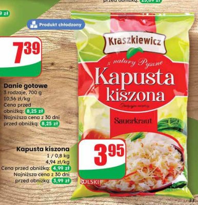 Kapusta kiszona Kraszkiewicz promocja w Dino