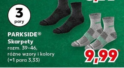 Skarpety PARKSIDE 3 pary promocja w Kaufland
