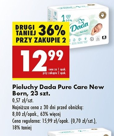 Pieluchy 1 newborn Dada pure care promocja