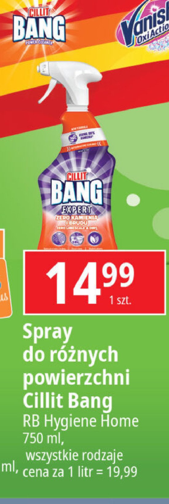 Spray do czyszczenia Cillit bang kamień i rdza promocja