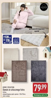 Dywan ze sztucznego futra HOME CREATION promocja w Aldi