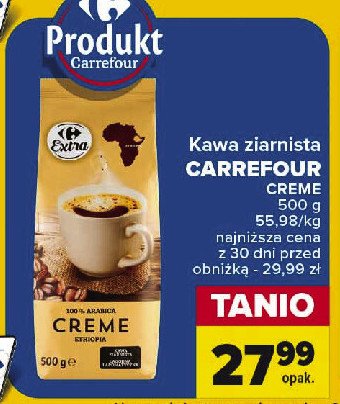 Kawa creme ethiopia Carrefour extra promocja