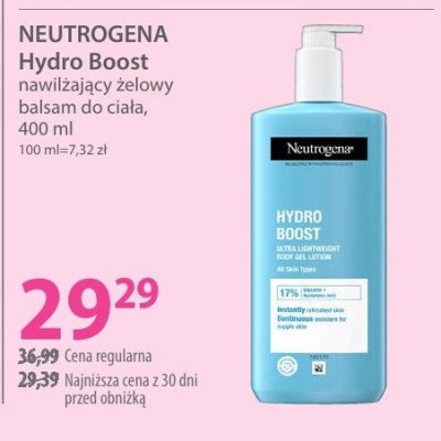 Balsam nawilżający żelowy do ciała NEUTROGENA Hydro Boost promocja w Hebe