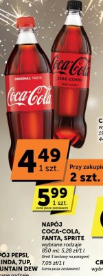Napój Coca-Cola, Fanta, Sprite różne rodzaje 850 ml, 5,28 zł/1 l promocja w Groszek
