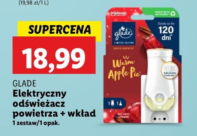 Urządzenie + wkład arctic apple pie Glade by brise promocja